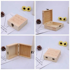 Wooden Jewelry Storage Box Tabletop Decor