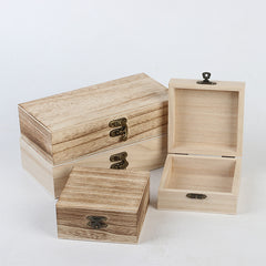 Wooden Jewelry Storage Box Tabletop Decor