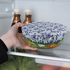 3pcs Flower Printed Food Cover Set Elastic Kitchen Refrigerator Accessories