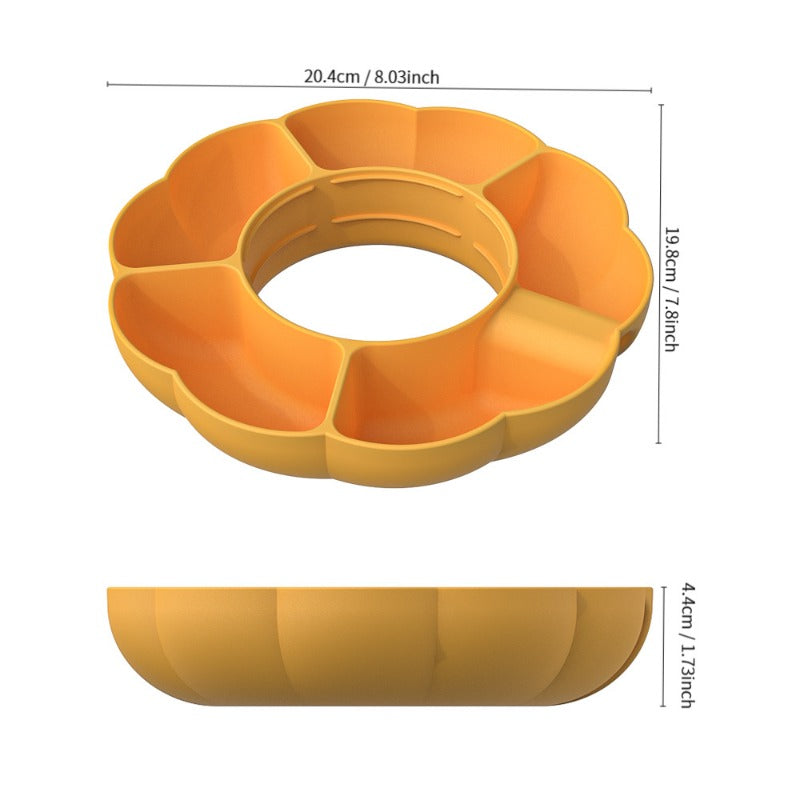 Solid Silicone Snack Ring Tray Bowl for 40oz Cup, 5 Compartments