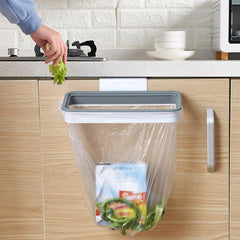 Portable Plastic Garbage Hanging Can Kitchen Trash Storage Rack
