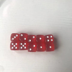 10pcs 14mm Colored Transparent Dice for Board Game Club Party