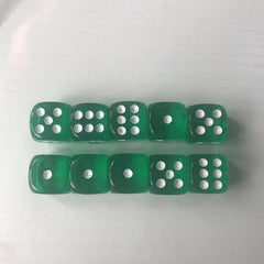 10pcs 14mm Colored Transparent Dice for Board Game Club Party