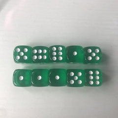 10pcs 14mm Colored Transparent Dice for Board Game Club Party
