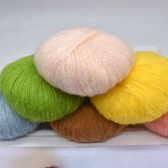 4balls Mohair Yarn Soft Acrylic Hand Knitting DIY Shawl Scarf Thread Yarn