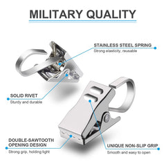20pcs Stainless Steel Curtain Clip Multifunctional Curtain Clip With Hook