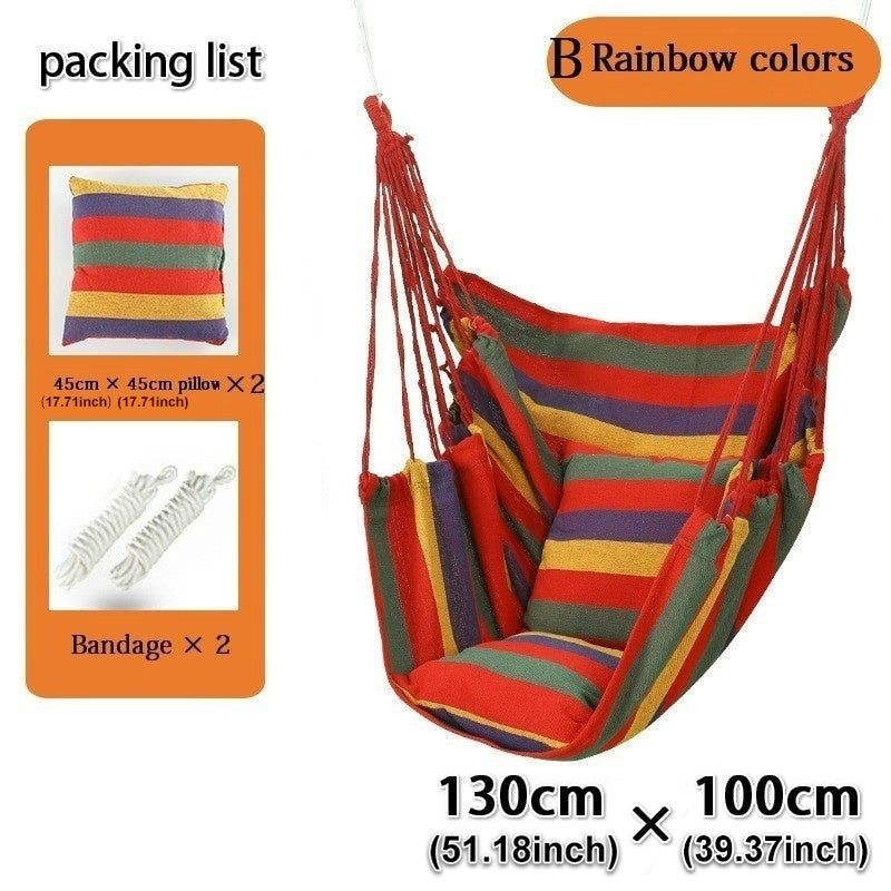 Portable Outdoor Camping Tent Hammock Swing Chair with 2 Pillows