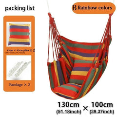 Portable Outdoor Camping Tent Hammock Swing Chair with 2 Pillows