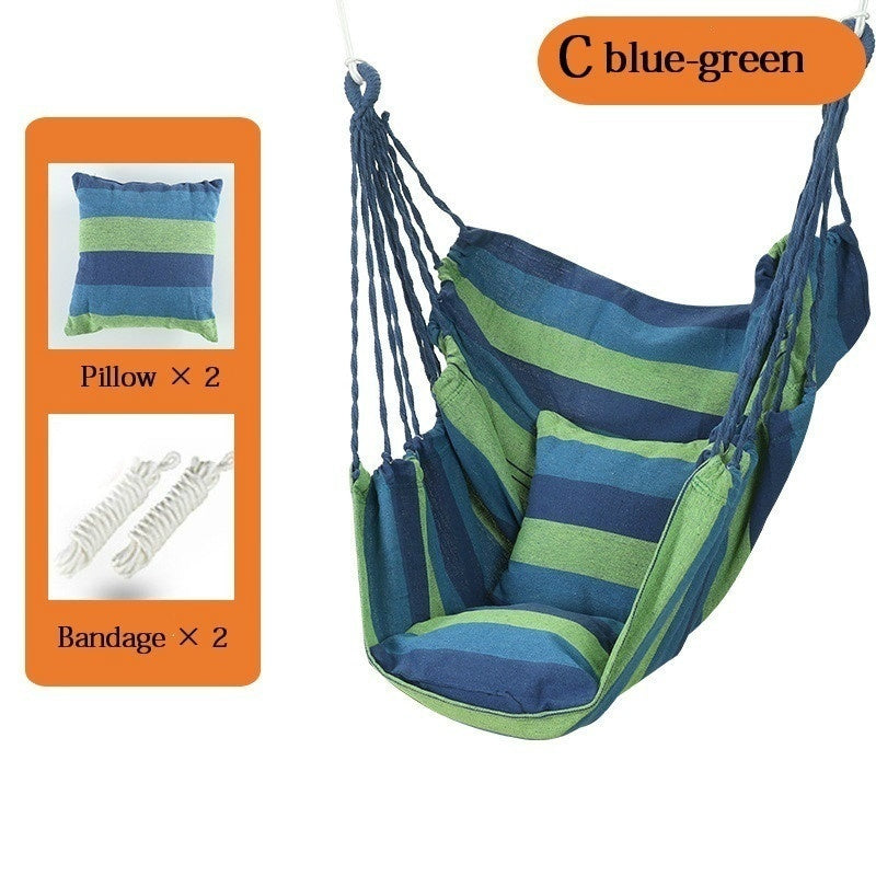 Portable Outdoor Camping Tent Hammock Swing Chair with 2 Pillows