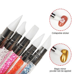 Double-ended Silicone Nail Shaping Pen - Gradient & Spot Drilling
