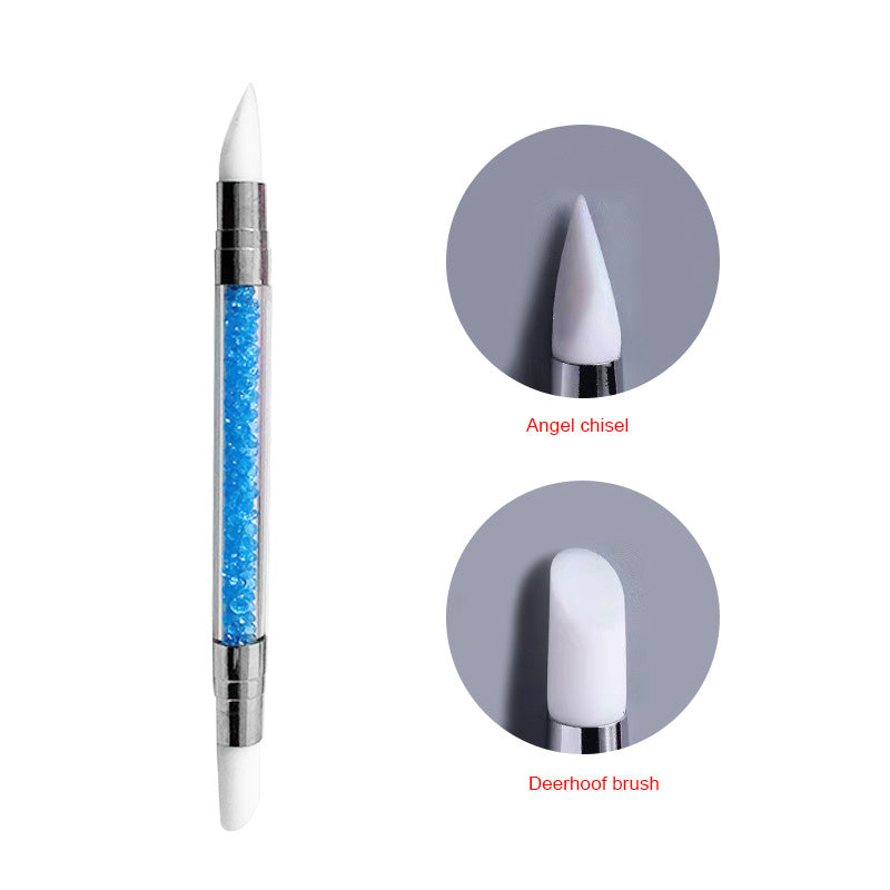 Double-ended Silicone Nail Shaping Pen - Gradient & Spot Drilling