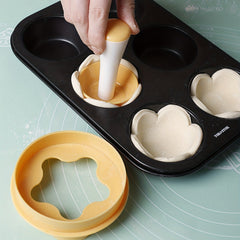Flower Pastry Cutter & Tart Tamper Set for Baking, Kitchen Gadgets