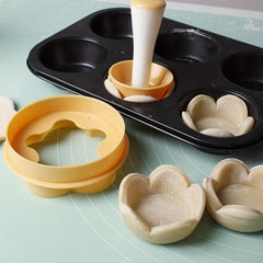 Flower Pastry Cutter & Tart Tamper Set for Baking, Kitchen Gadgets