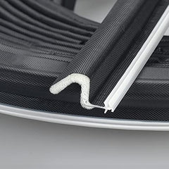 Weather Stripping Seal Strip for Doors Q Foam Hard Flange Card Slot Installation