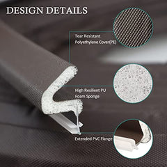7.92m Weather Stripping Door Seal Strip Q Foam Door Weatherstrip Seal