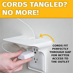Wall Outlet Shelf Organizer for Electronics Storage