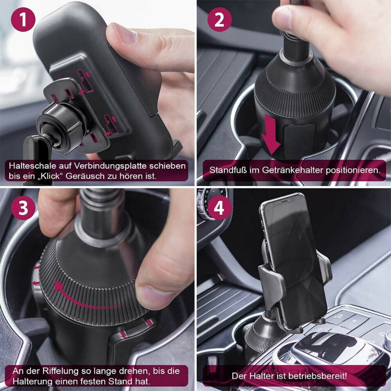 360 Adjustable Car Mount Cell Phone Holder Cup Cradle Holder
