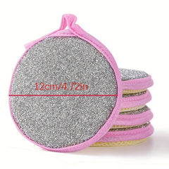 5pcs Double Sided Sponge Dishwashing Cloth Kitchen Cleaning Cloth