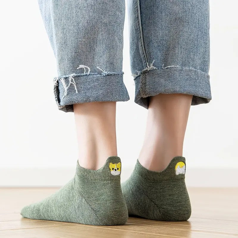 10 Pairs Cartoon Pattern Socks Women's Stockin