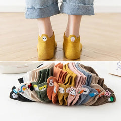 10 Pairs Cartoon Pattern Socks Women's Stockin