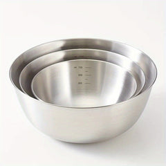 Stainless Steel Bowls With Scale for Outdoor Camping Picnic