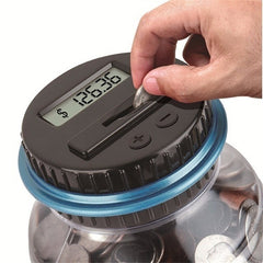 Digital Coin Counting Box LCD Coin Counting Box Jar Money Storage Box