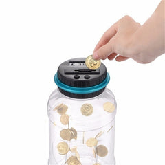 Digital Coin Counting Box LCD Coin Counting Box Jar Money Storage Box