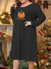 Pumpkin Unicorn Print Lounge Dress