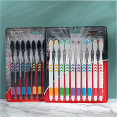 10 Pcs Ultra Soft Charcoal Toothbrushes Adult Teeth Brush