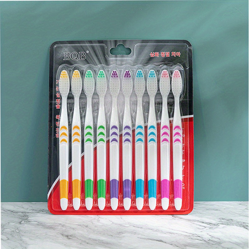 10 Pcs Ultra Soft Charcoal Toothbrushes Adult Teeth Brush