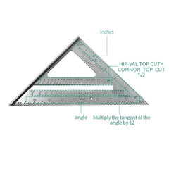 Aluminum Alloy Speed Protractor Miter 3 Right Angles Scriber Saw Guide Rail