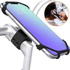 360 Rotation Cycling Bike Phone Mount Holder Silicone Handle Bar Case