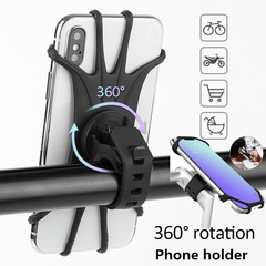 360 Rotation Cycling Bike Phone Mount Holder Silicone Handle Bar Case