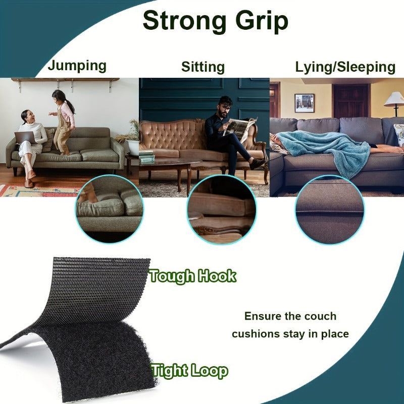 Heavy-Duty Hook And Loop Straps - Sofa Cushion Security