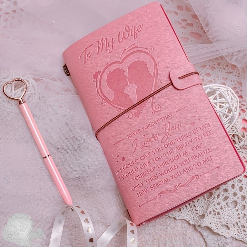 Romantic Leather Journal - Perfect Gift for Wife