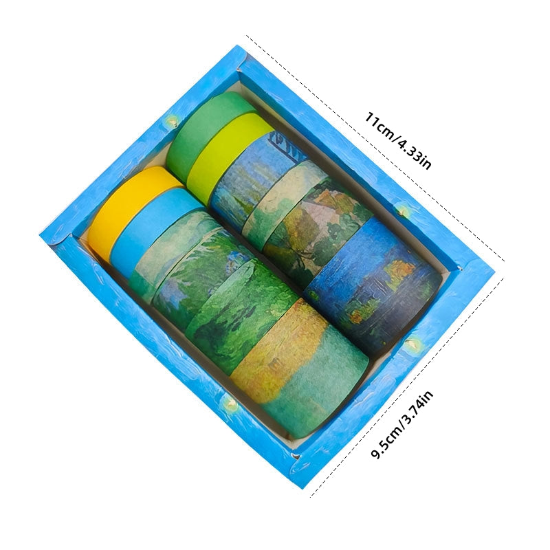 12 Rolls Washi Tape Painting Series - Perfect For Bullet Journal Kids DIY Crafts