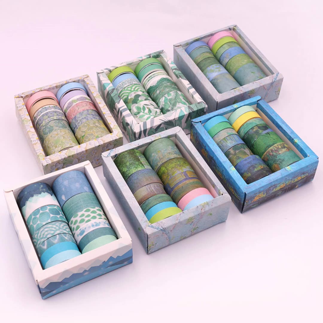 12 Rolls Washi Tape Painting Series - Perfect For Bullet Journal Kids DIY Crafts