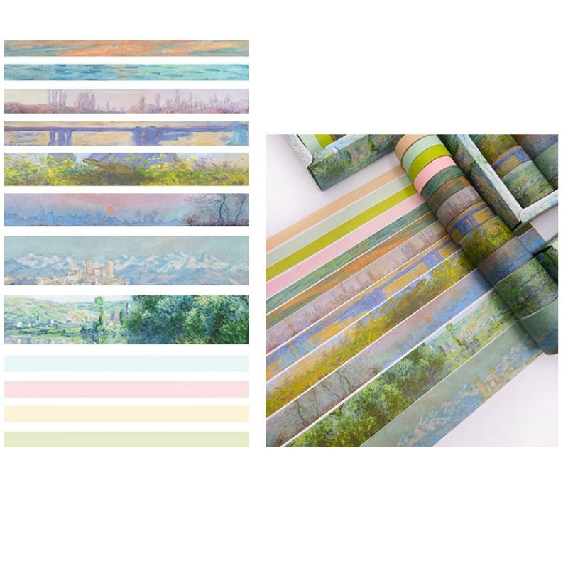 12 Rolls Washi Tape Painting Series - Perfect For Bullet Journal Kids DIY Crafts