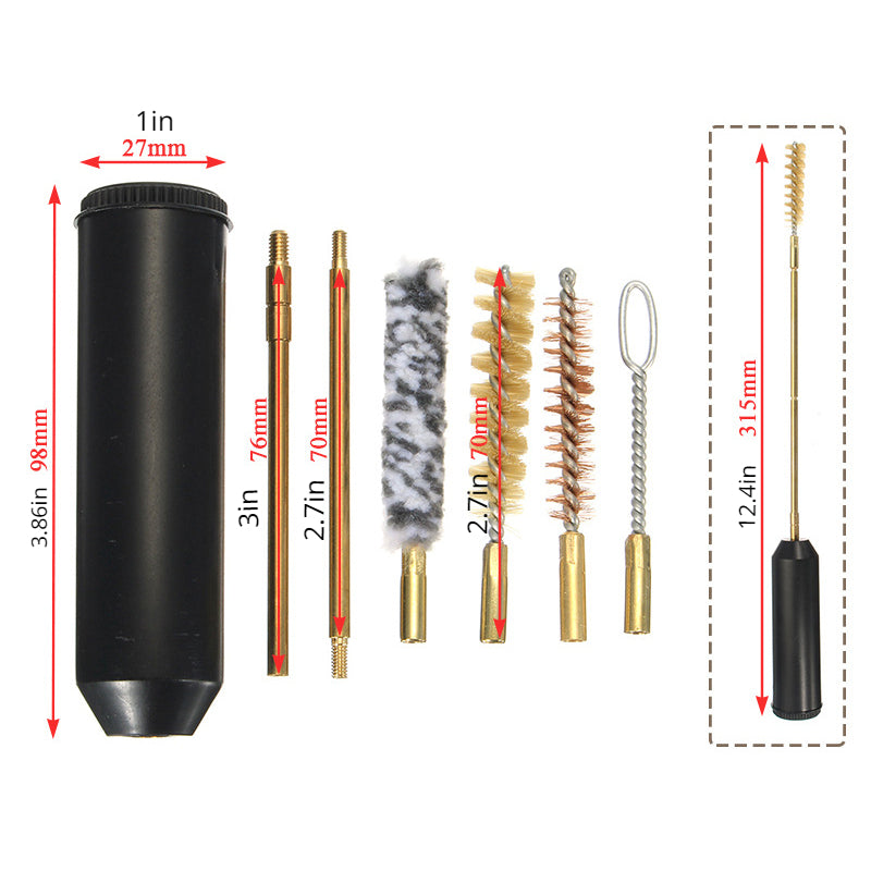 9mm Gun Brush Set 6pcs Barrel Cleaning Maintenance Tool Firearm Cleaning Kit