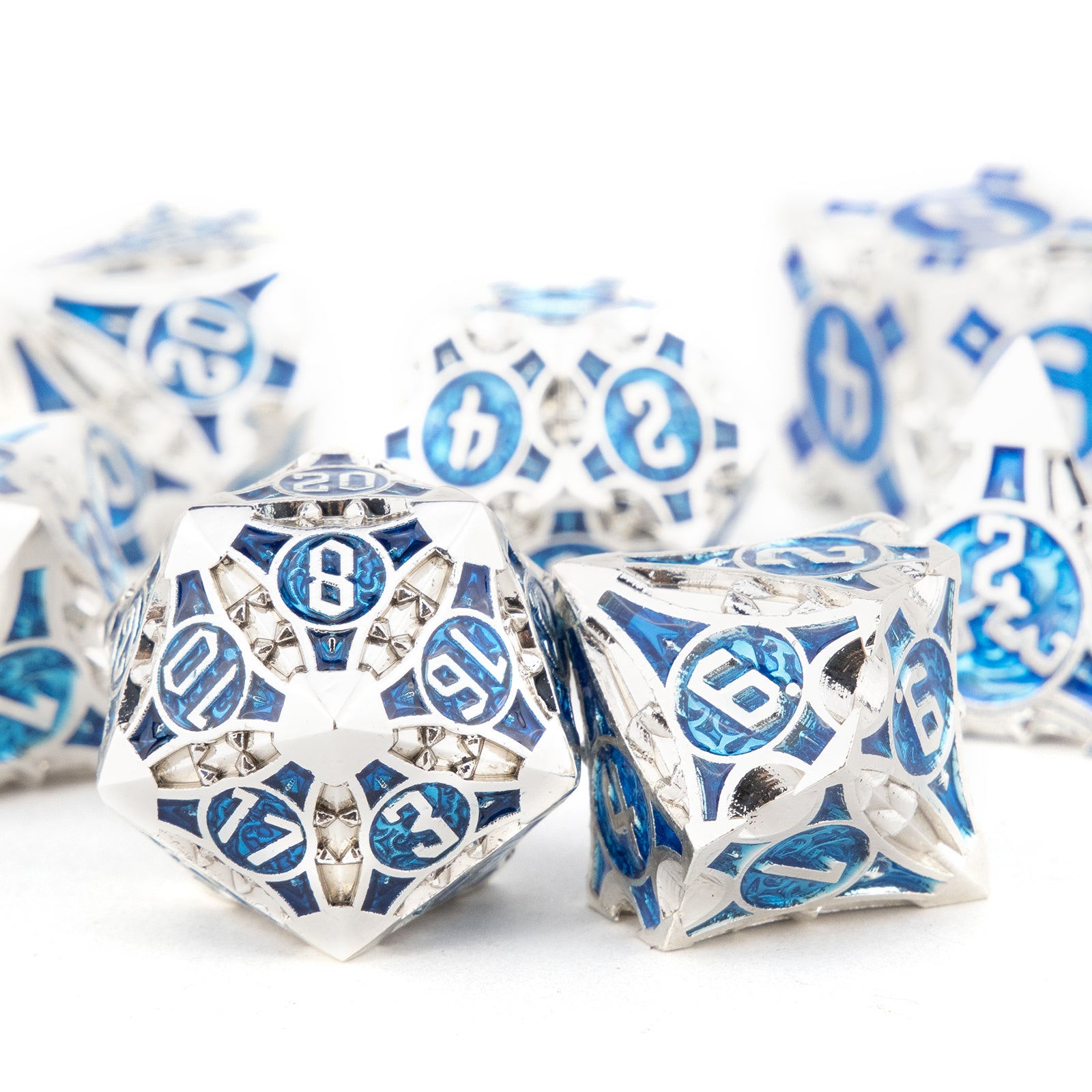7pcs Metal Polyhedral Dice Set for Role Playing Board Game