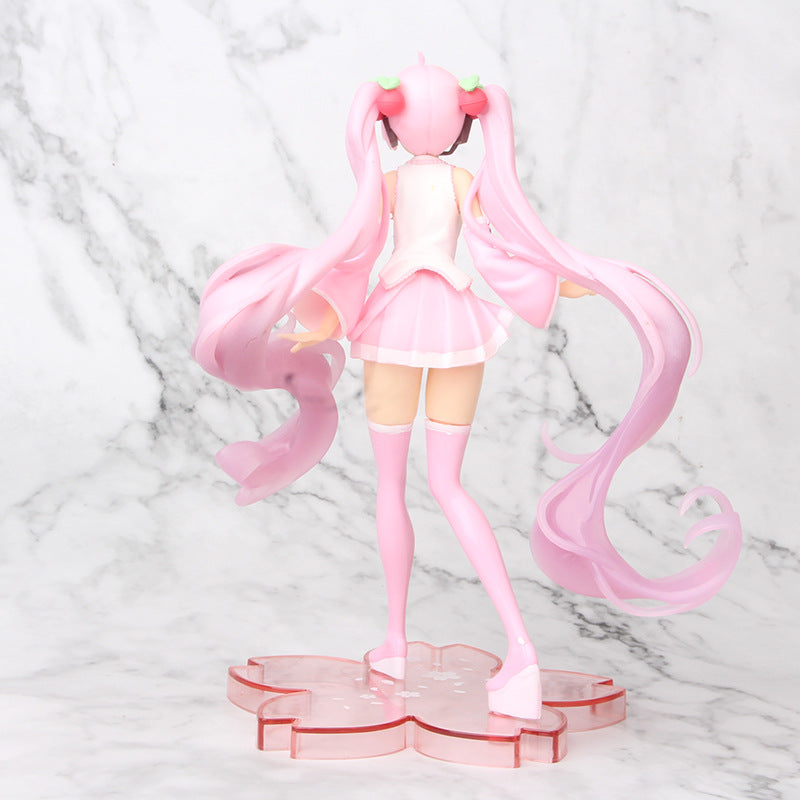 Japanese Anime Cherry Pink Movable Doll Toy Girl PVC Doll Model Toy