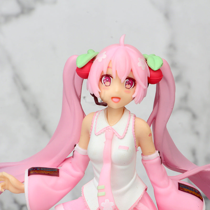 Japanese Anime Cherry Pink Movable Doll Toy Girl PVC Doll Model Toy