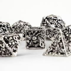 7pcs Silvery Octopus Metal Dices Set for RPG Board Game
