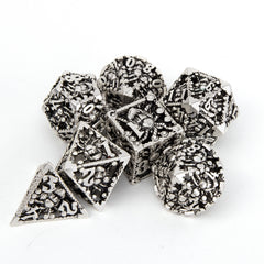 7pcs Silvery Octopus Metal Dices Set for RPG Board Game