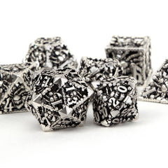 7pcs Silvery Octopus Metal Dices Set for RPG Board Game