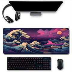 Large Gaming Mouse Pad Magic Wave Desk Mat Non Slip Computer Mat Gift