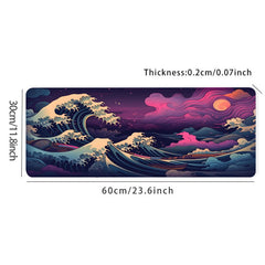 Large Gaming Mouse Pad Magic Wave Desk Mat Non Slip Computer Mat Gift
