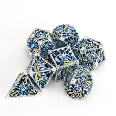 7pcs Silvery Octopus Metal Polyhedral Dice Set for RPG Board Game