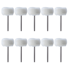 10pcs Wool Polishing Head Buffing Felt Rotary Tool Accessories