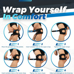 Knee Strap Double Silicone Adjustable Outdoor Knee Pads for Men and Women